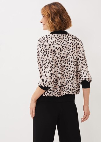 Phase Eight Calla Leopard Print Shirts Multicolor Canada | DYVWZN-981